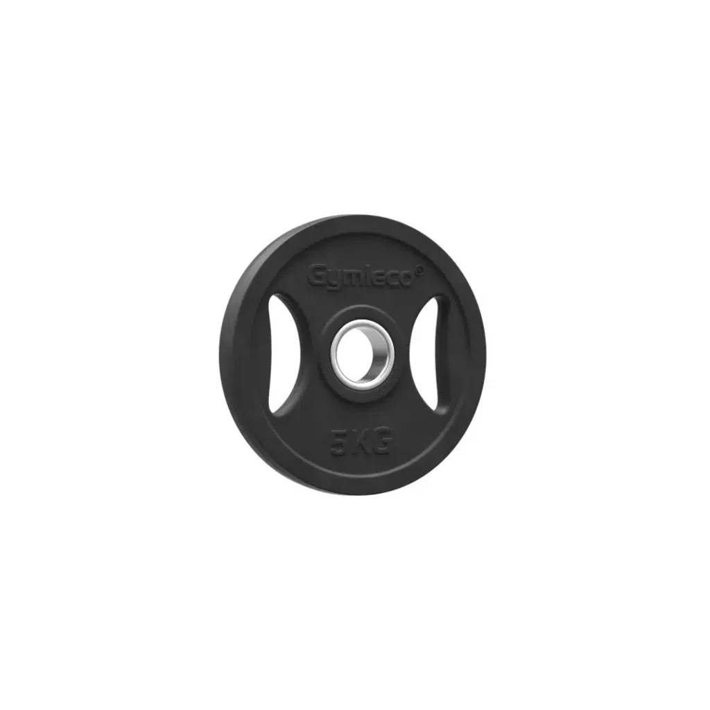 gymleco 5 kg weight plate in black rubber