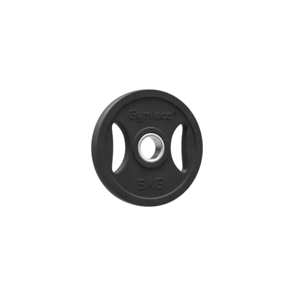 gymleco 5 kg weight plate in black rubber