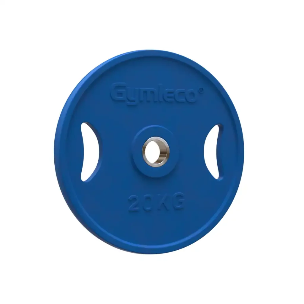 gymleco rubber weight plate in blue 20 kg