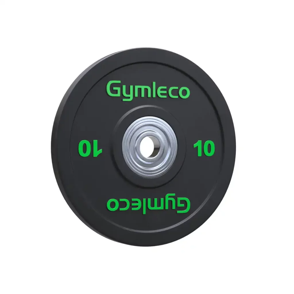 Rubber weights 10kg in black from Gymleco