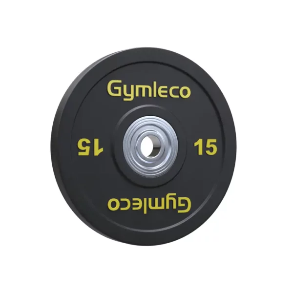 Rubber weights 15kg in black from Gymleco
