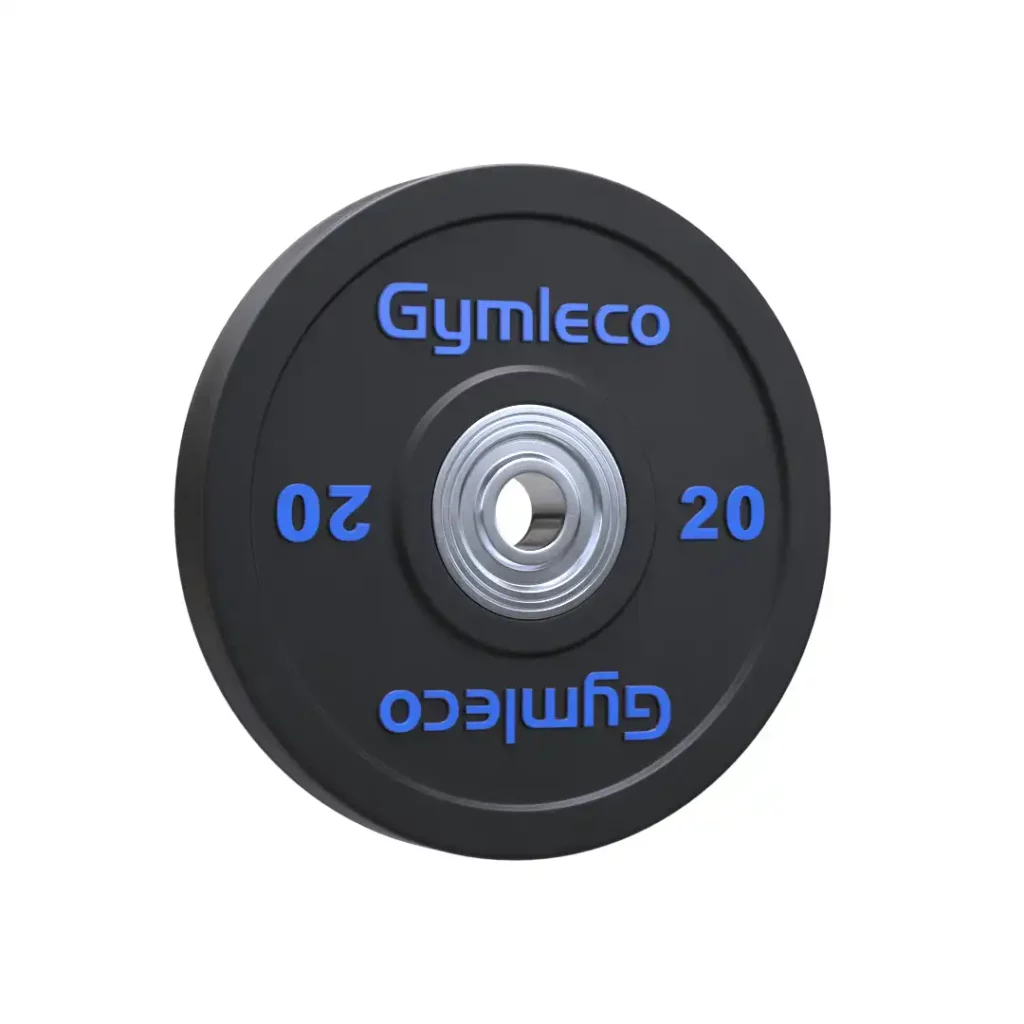 Rubber weights 20kg in black from Gymleco