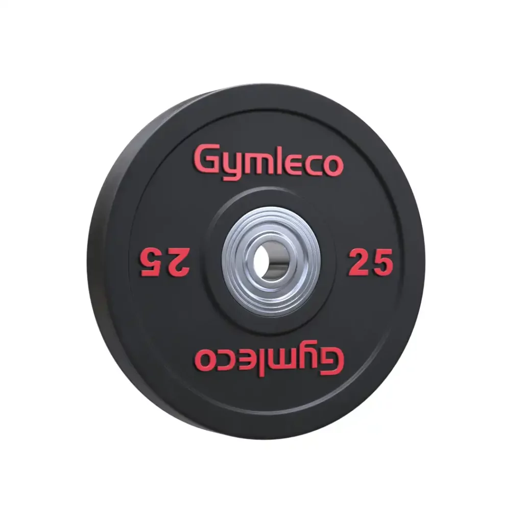 Rubber weights 25kg in black from Gymleco