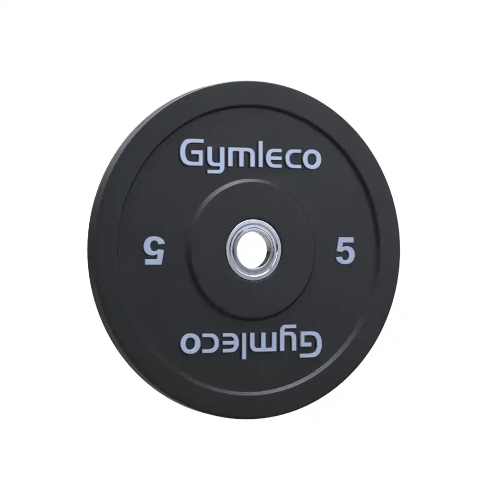 Rubber weights 5kg in black from Gymleco