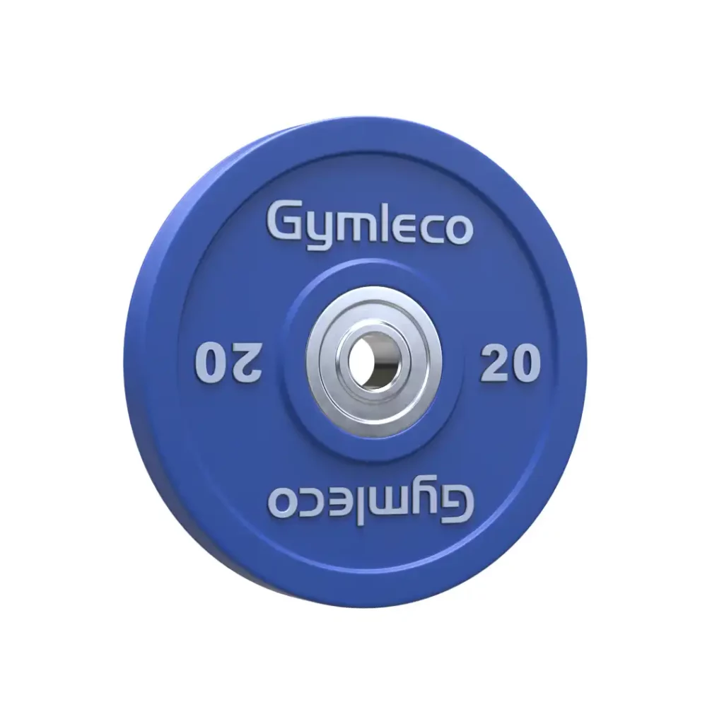 Rubber weights in color in high quality from Gymleco, 20kg