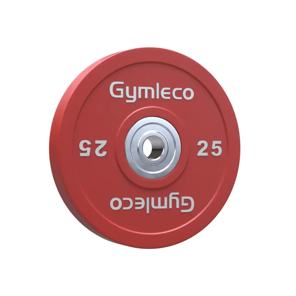 Rubber weights in color in high quality from Gymleco, 25kg