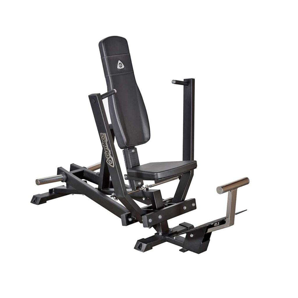 Gymleco's seated chest press machine without background