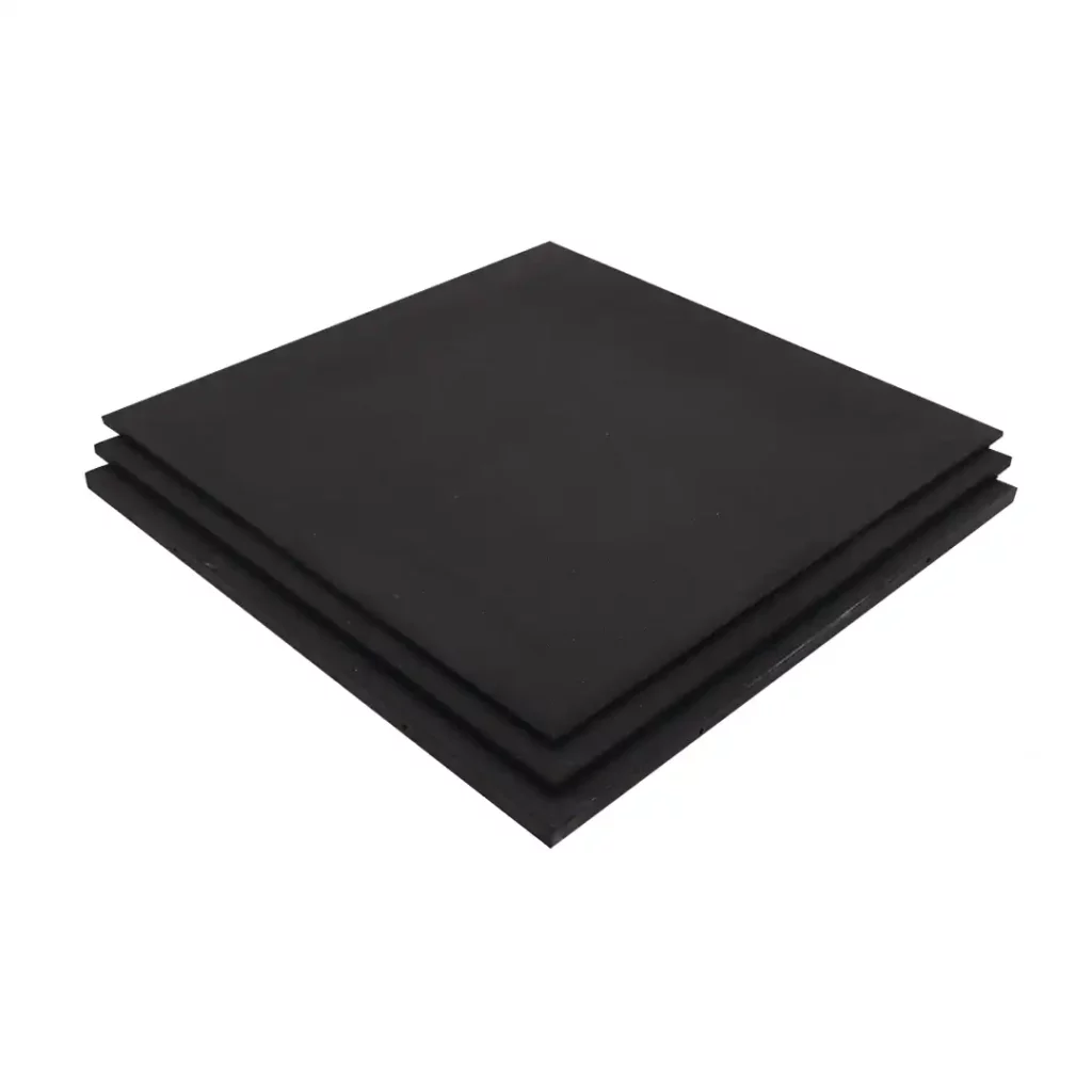 Rubber tiles in different thicknesses
