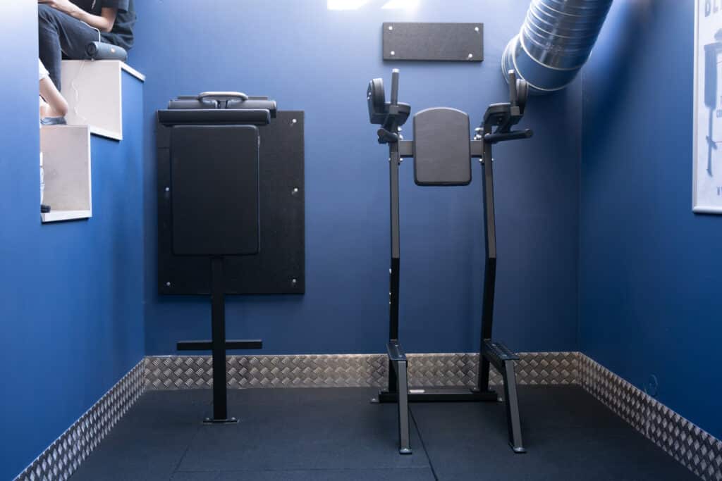 Gymleco Brutal Bench gym machine in a gym