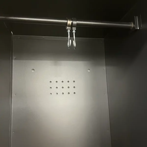 hangers inside locker