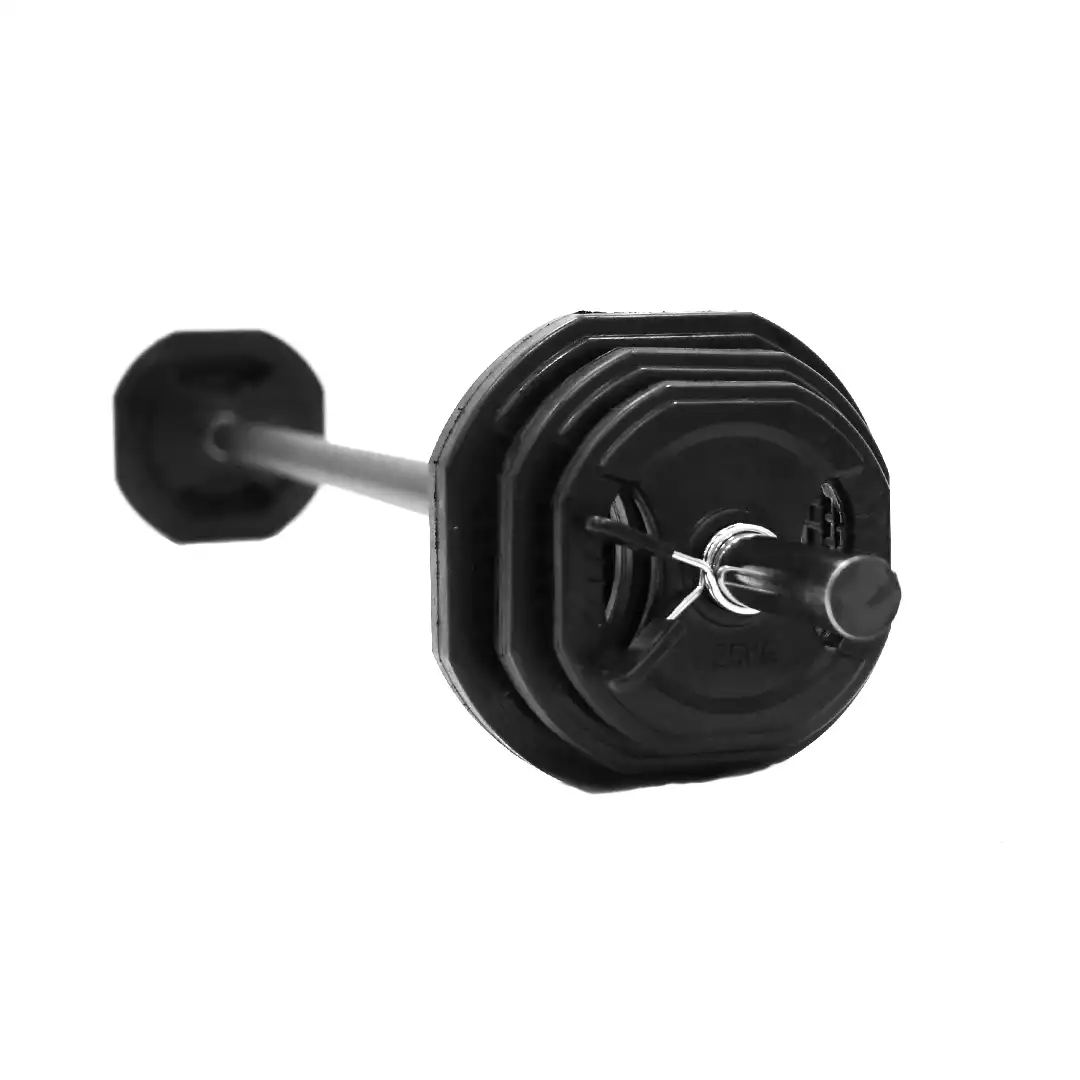 Pump set from Gymleco with bar, weights and weight collars