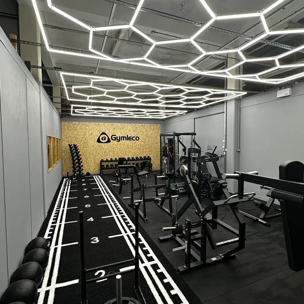 a50 showroom for Gymleco's gym equipment and gym machines in the UK